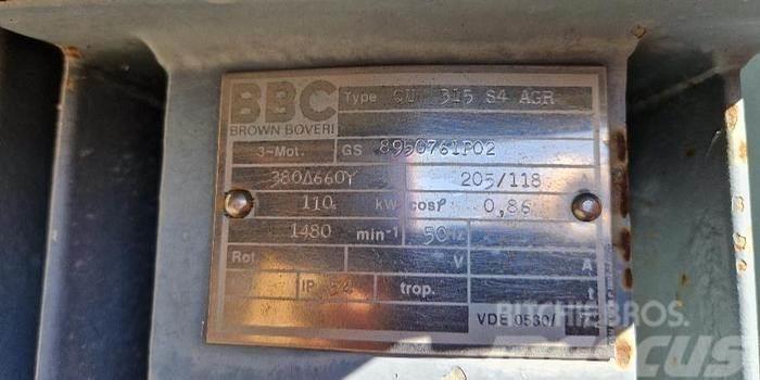 BBC Brown Boveri 110kW Elektromotor Motorer