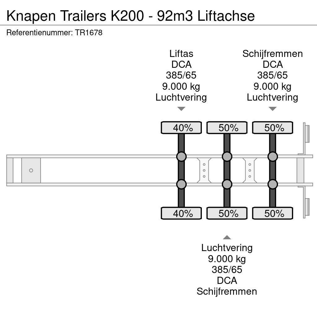 Knapen Trailers K200 - 92m3 Liftachse Walking floor semitrailers