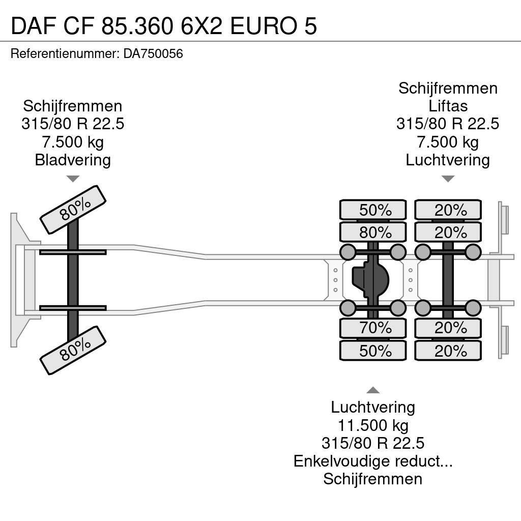 DAF CF 85.360 6X2 EURO 5 Liftdumperbilar