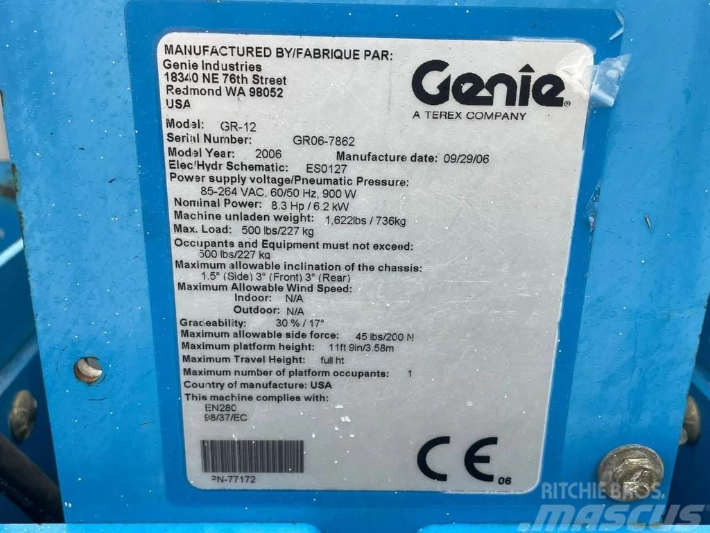 Genie GR-12 | PARTS MACHINE | NON FUNCTIONAL Övriga personliftar