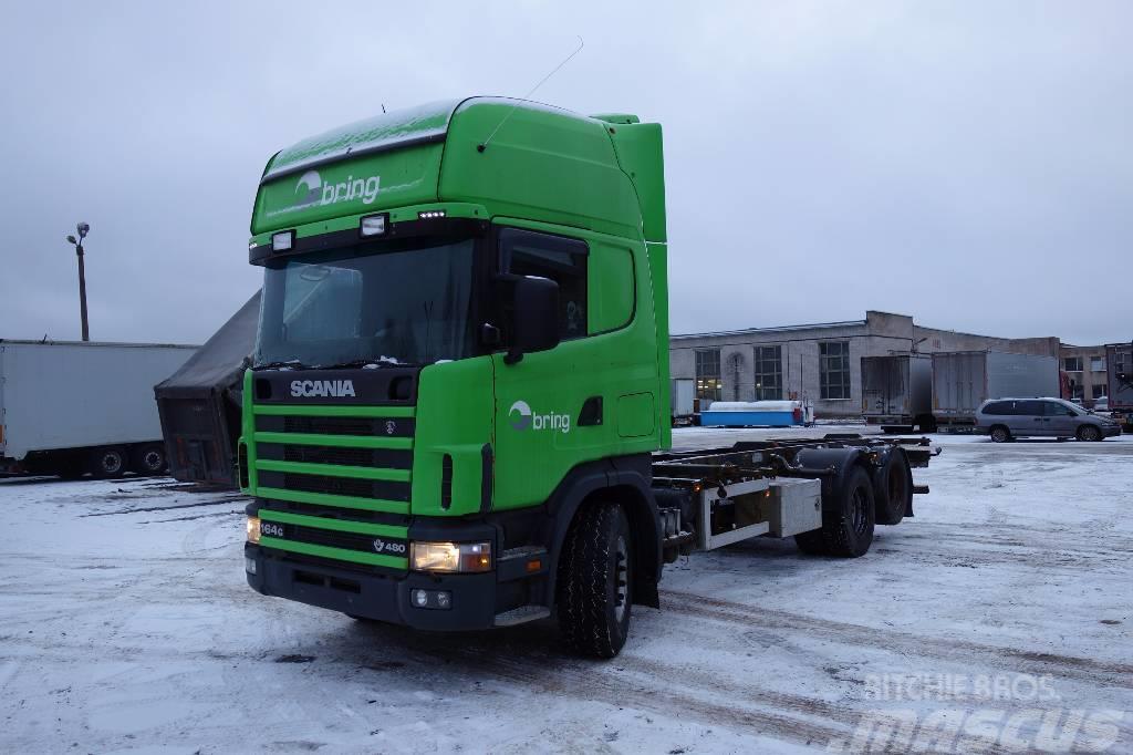 Scania R164 GB6X2NB 480 Växelflak-/Containerbilar