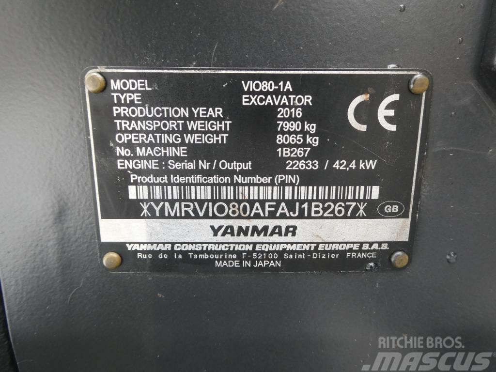 Yanmar Vio 80-1A Midigrävmaskiner 7t - 12t