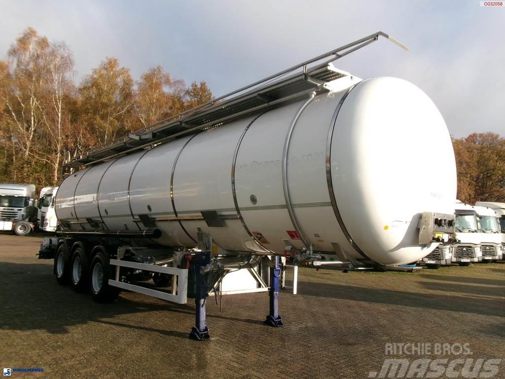 Parcisa Chemical tank inox L4BH 34.3 m3 / 4 comp / Tanktrailer