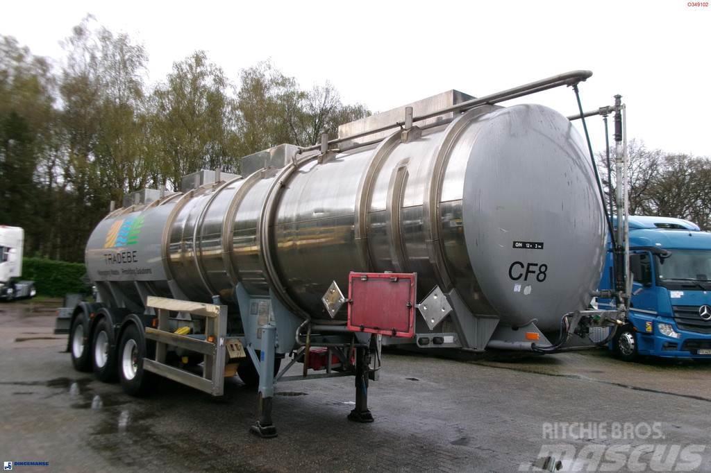  Clayton Chemical tank inox 30 m3 / 1 comp Tanktrailer