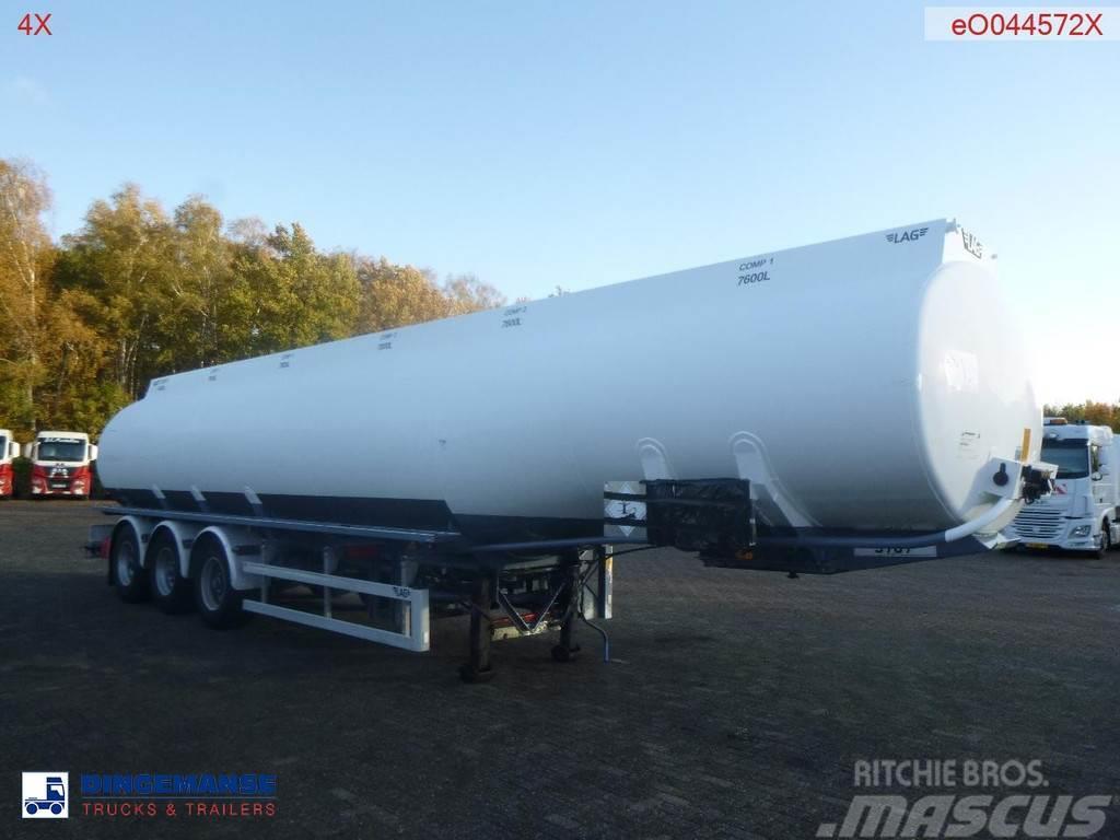 LAG Fuel tank alu 44.4 m3 / 6 comp + pump Tanktrailer