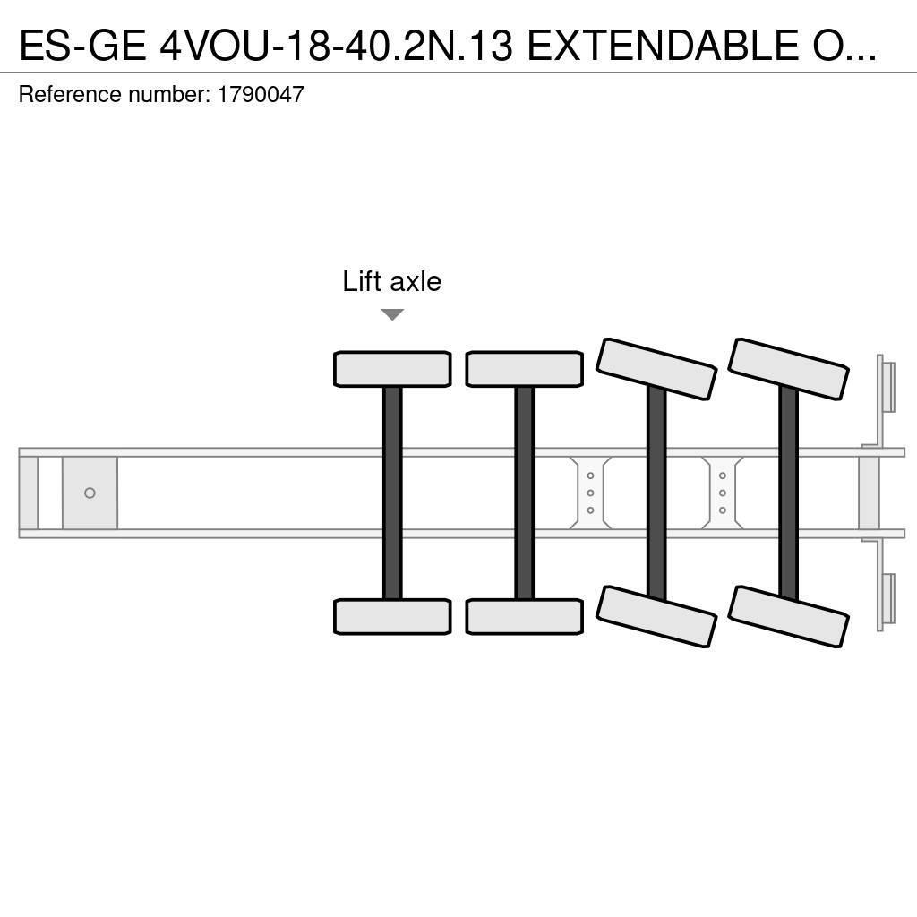 Es-ge 4VOU-18-40.2N.13 EXTENDABLE OPLEGGER/TRAILER/AUFLI Flaktrailer