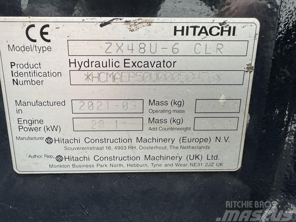 Hitachi ZX 48 U-6 Minigrävare < 7t