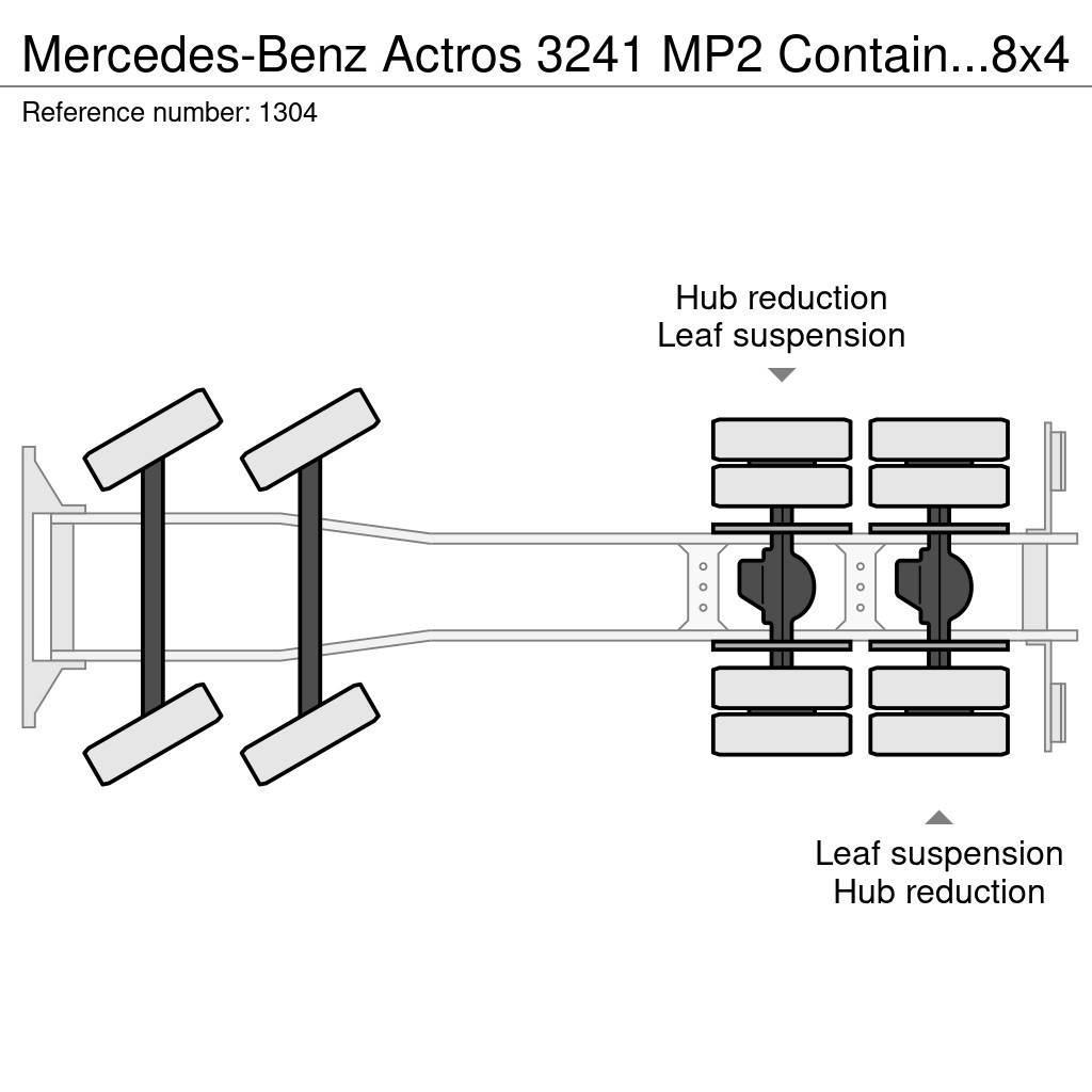 Mercedes-Benz Actros 3241 MP2 Container Hook 8x4 V6 EPS 3 Pedals Lastväxlare/Krokbilar