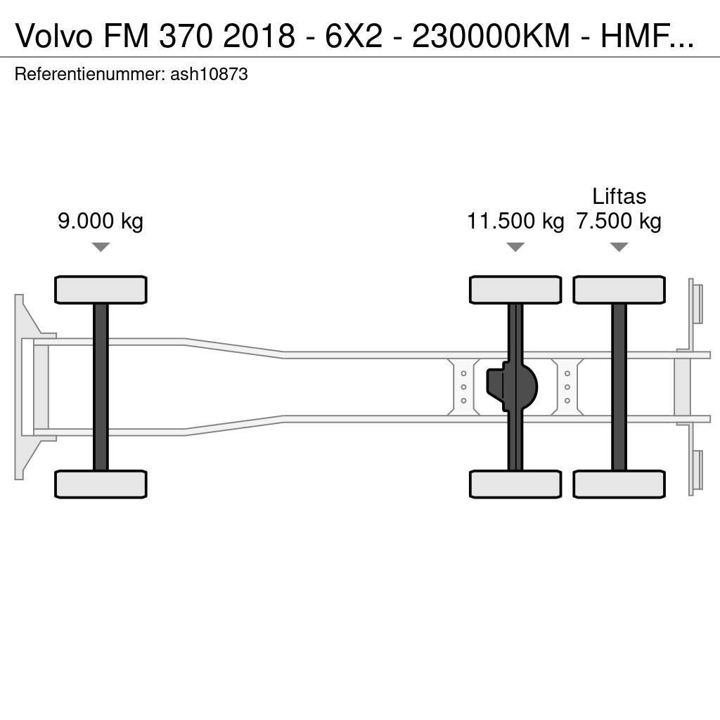 Volvo FM 370 2018 - 6X2 - 230000KM - HMF26TM CRANE 5X RO Flakbilar