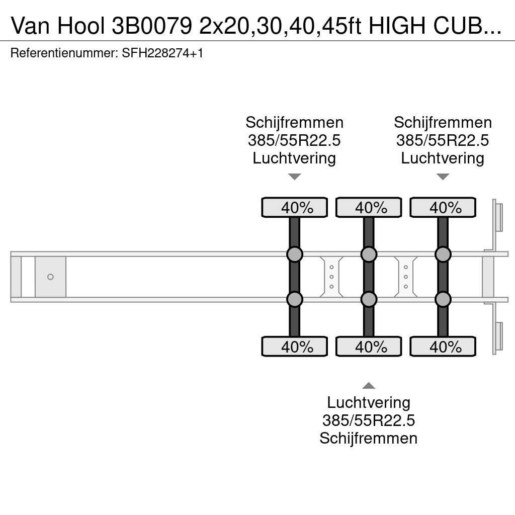 Van Hool 3B0079 2x20,30,40,45ft HIGH CUBE 'CENTRAL FRAME' Containertrailer