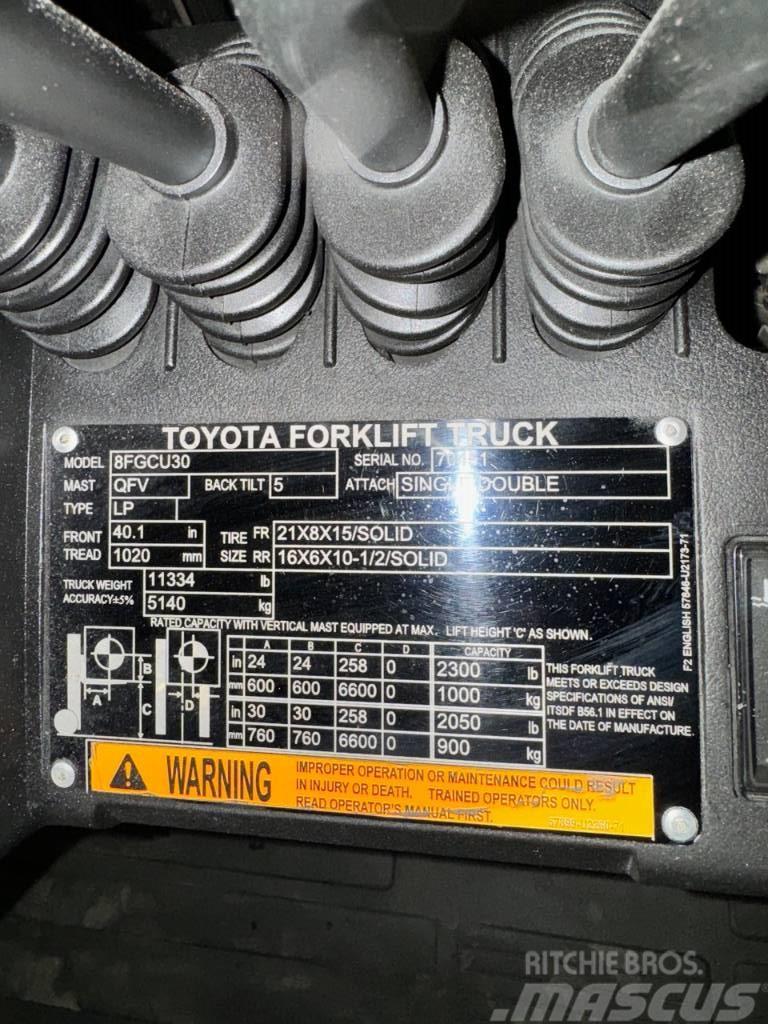 Toyota 8 FG CU 30 Övriga motviktstruckar