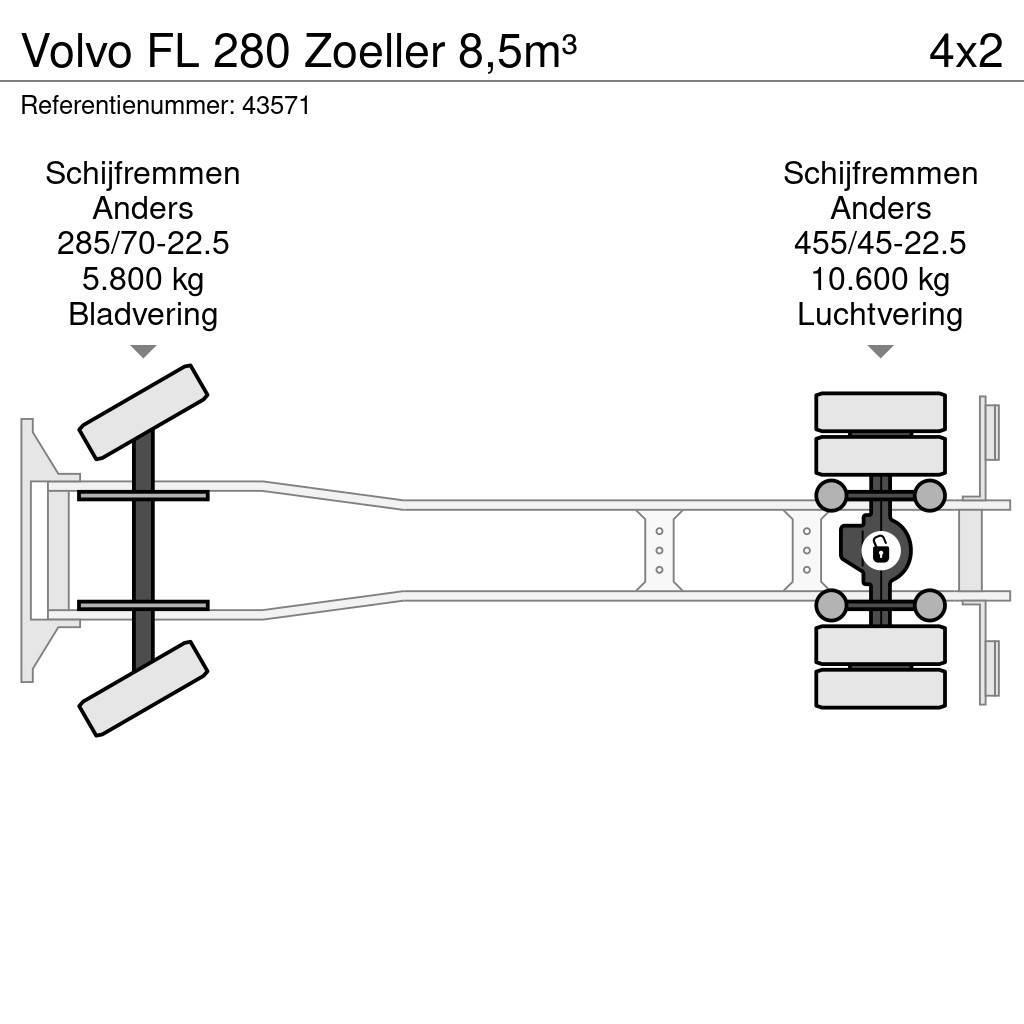 Volvo FL 280 Zoeller 8,5m³ Sopbilar