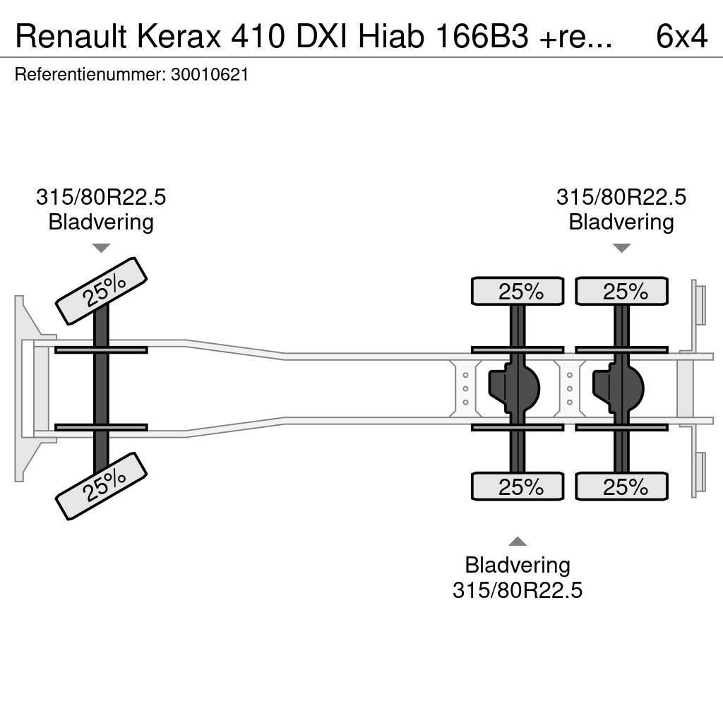 Renault Kerax 410 DXI Hiab 166B3 +remote Kranbilar