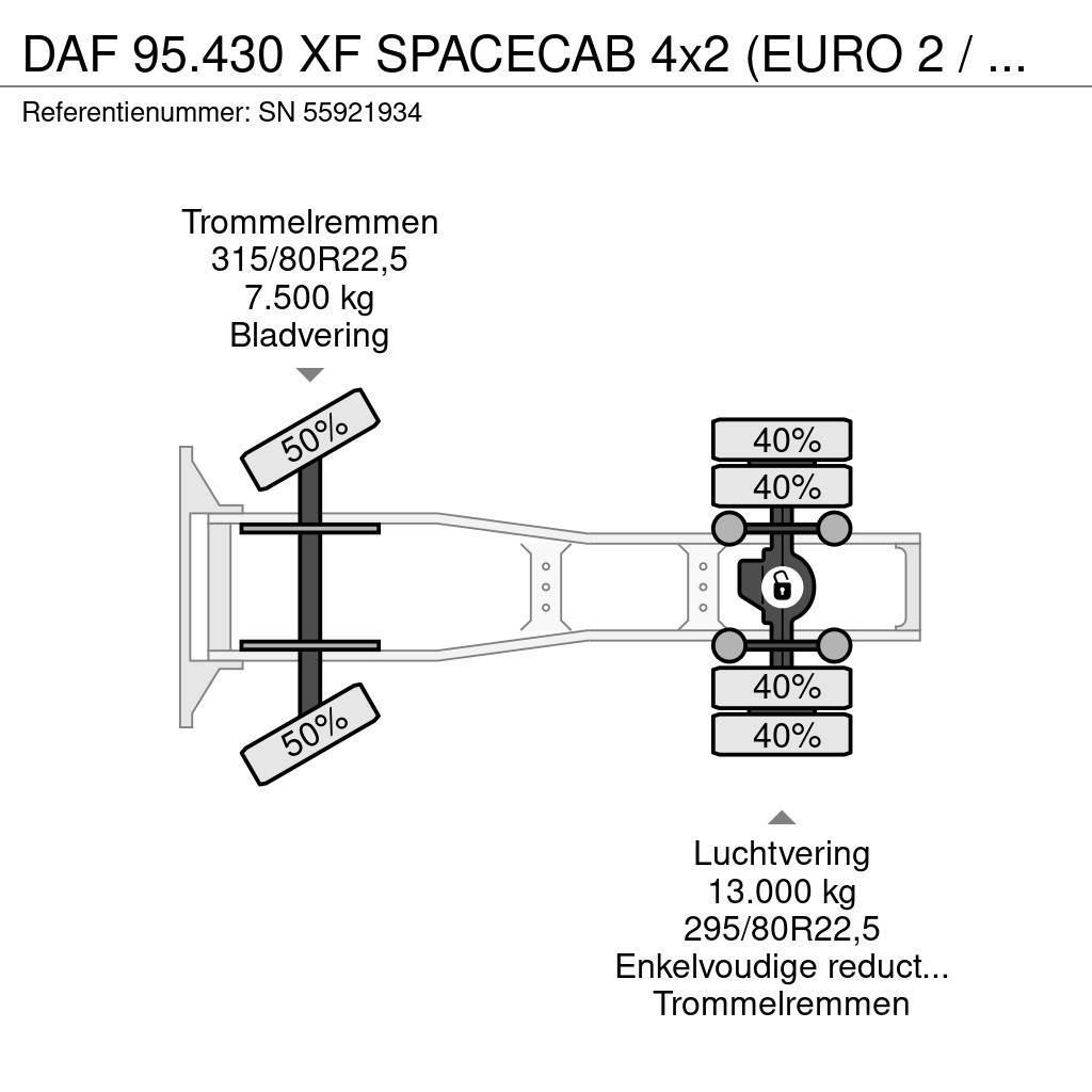 DAF 95.430 XF SPACECAB 4x2 (EURO 2 / ZF16 MANUAL GEARB Dragbilar