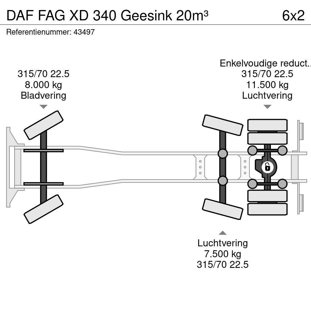 DAF FAG XD 340 Geesink 20m³ Sopbilar