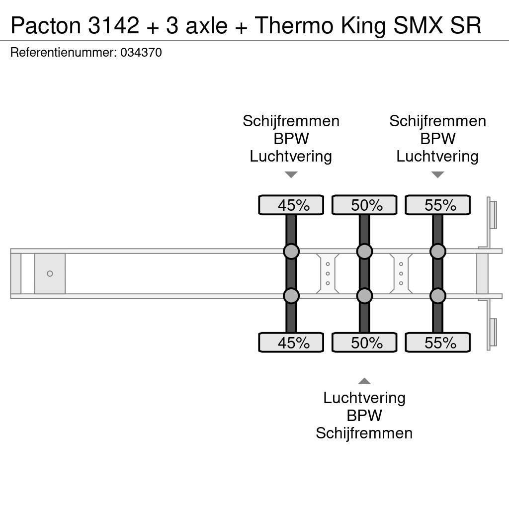 Pacton 3142 + 3 axle + Thermo King SMX SR Skåptrailer Kyl/Frys/Värme