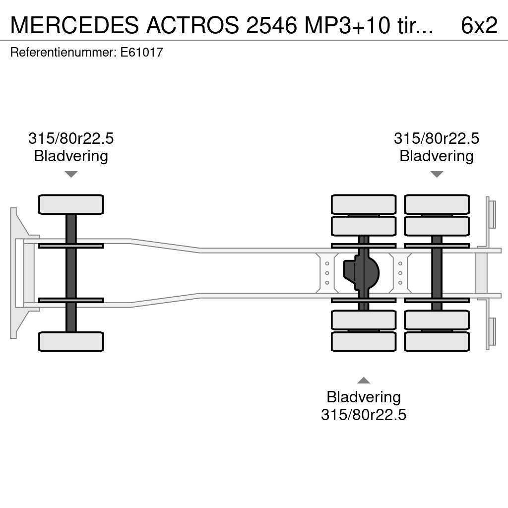 Mercedes-Benz ACTROS 2546 MP3+10 tires/pneus Växelflak-/Containerbilar