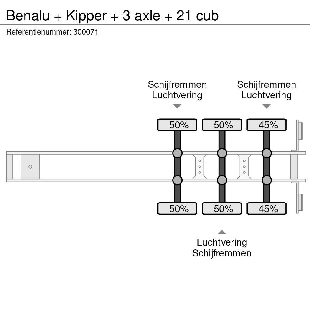 Benalu + Kipper + 3 axle + 21 cub Tipptrailer
