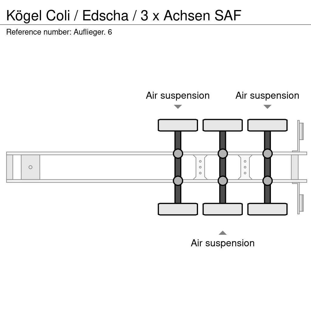 Kögel Coli / Edscha / 3 x Achsen SAF Kapelltrailer