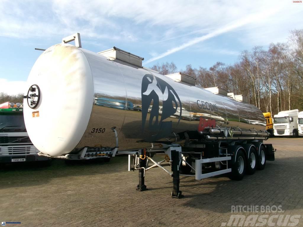 Magyar Chemical tank inox 29.8 m3 / 1 comp Tanktrailer