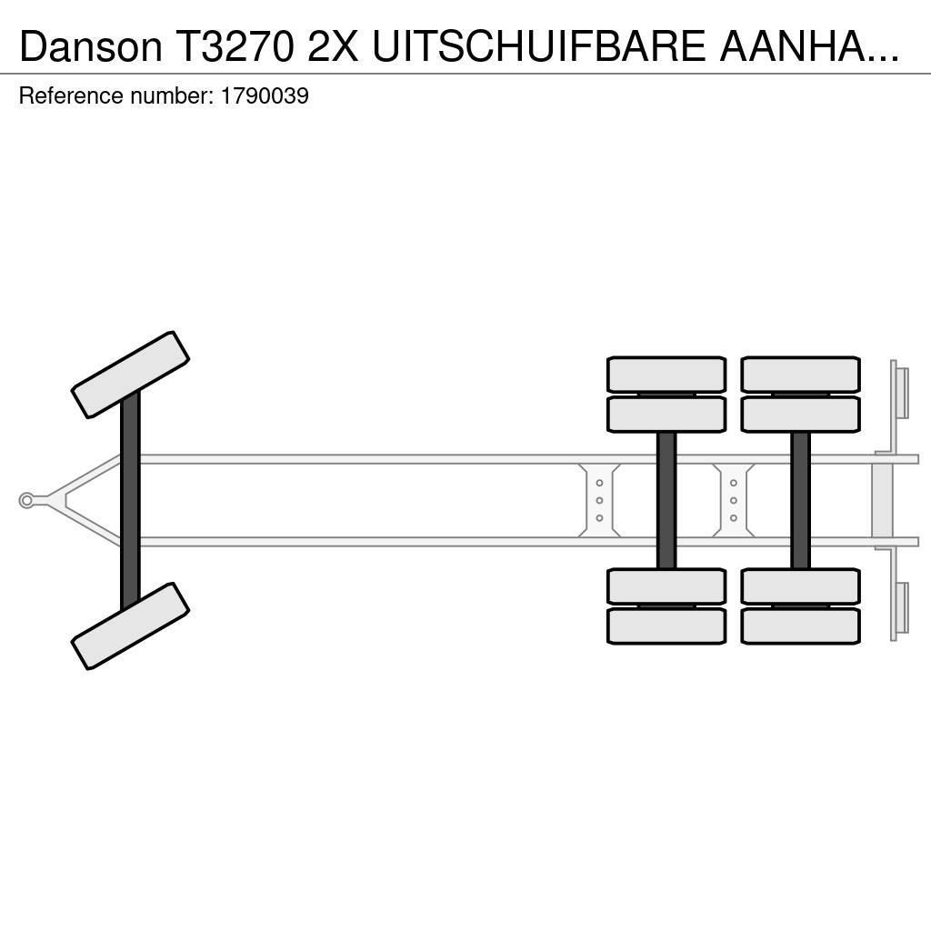 Danson T3270 2X UITSCHUIFBARE AANHANGER/TRAILER/ANHÄNGER Flaksläp