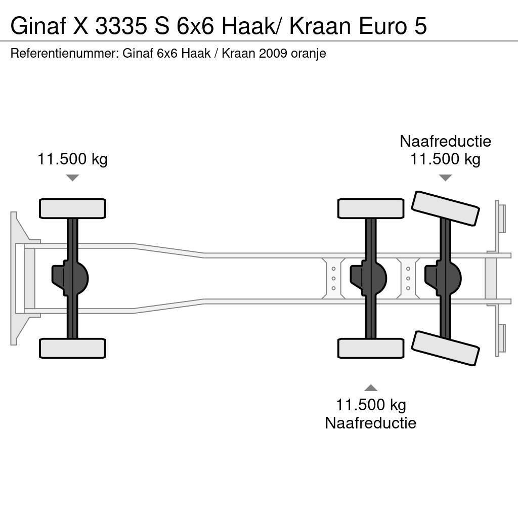 Ginaf X 3335 S 6x6 Haak/ Kraan Euro 5 Lastväxlare/Krokbilar