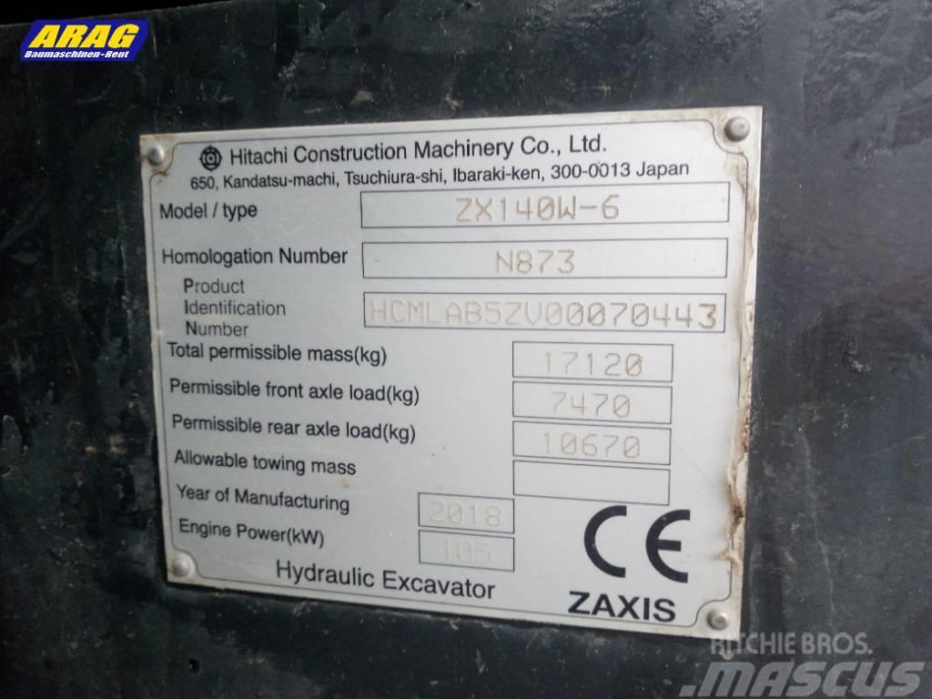 Hitachi ZX 140 W-6 Hjulgrävare