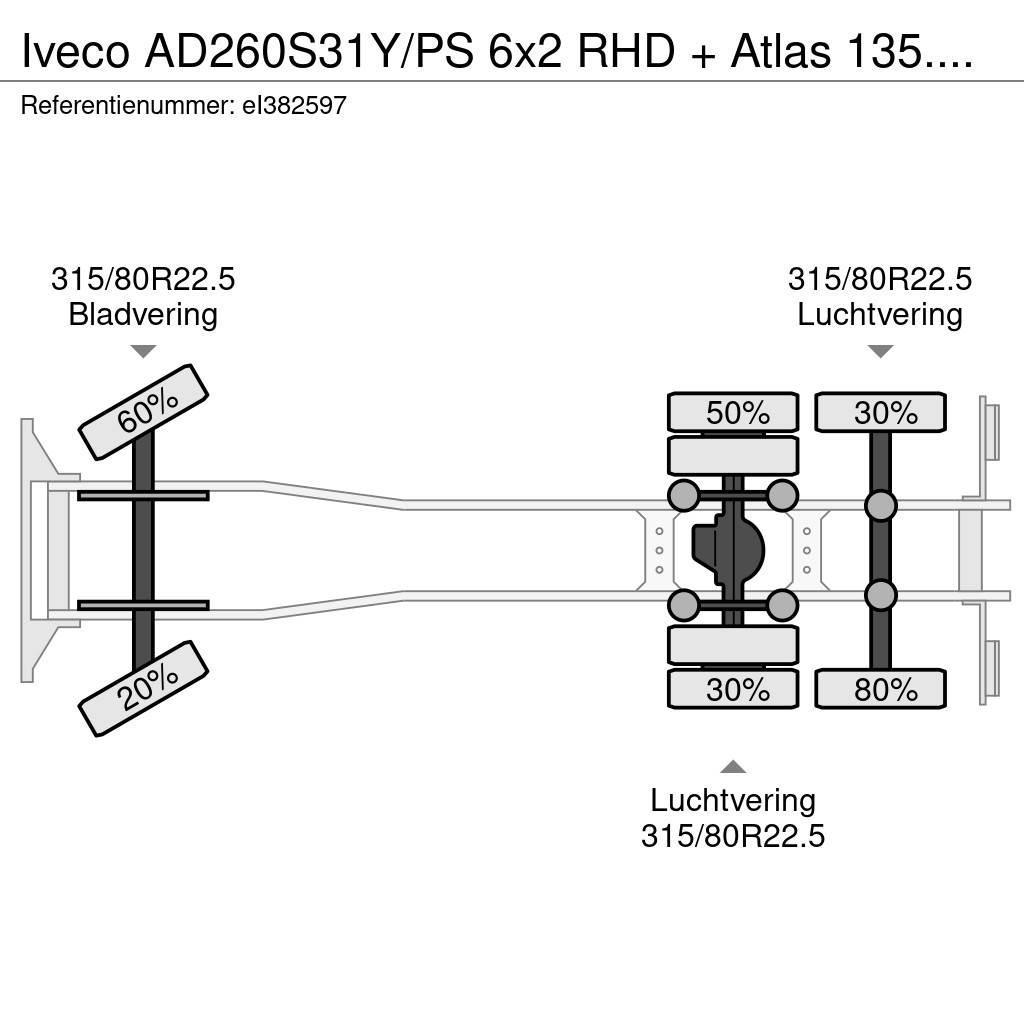 Iveco AD260S31Y/PS 6x2 RHD + Atlas 135.2E-A2 Flakbilar