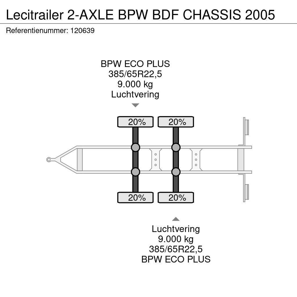 Lecitrailer 2-AXLE BPW BDF CHASSIS 2005 Lastväxlarsläp