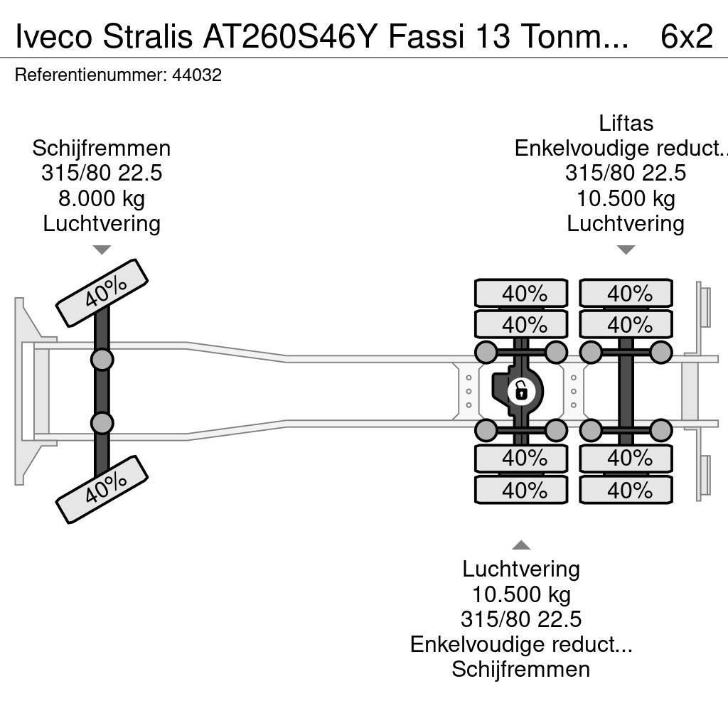 Iveco Stralis AT260S46Y Fassi 13 Tonmeter laadkraan Lastväxlare/Krokbilar