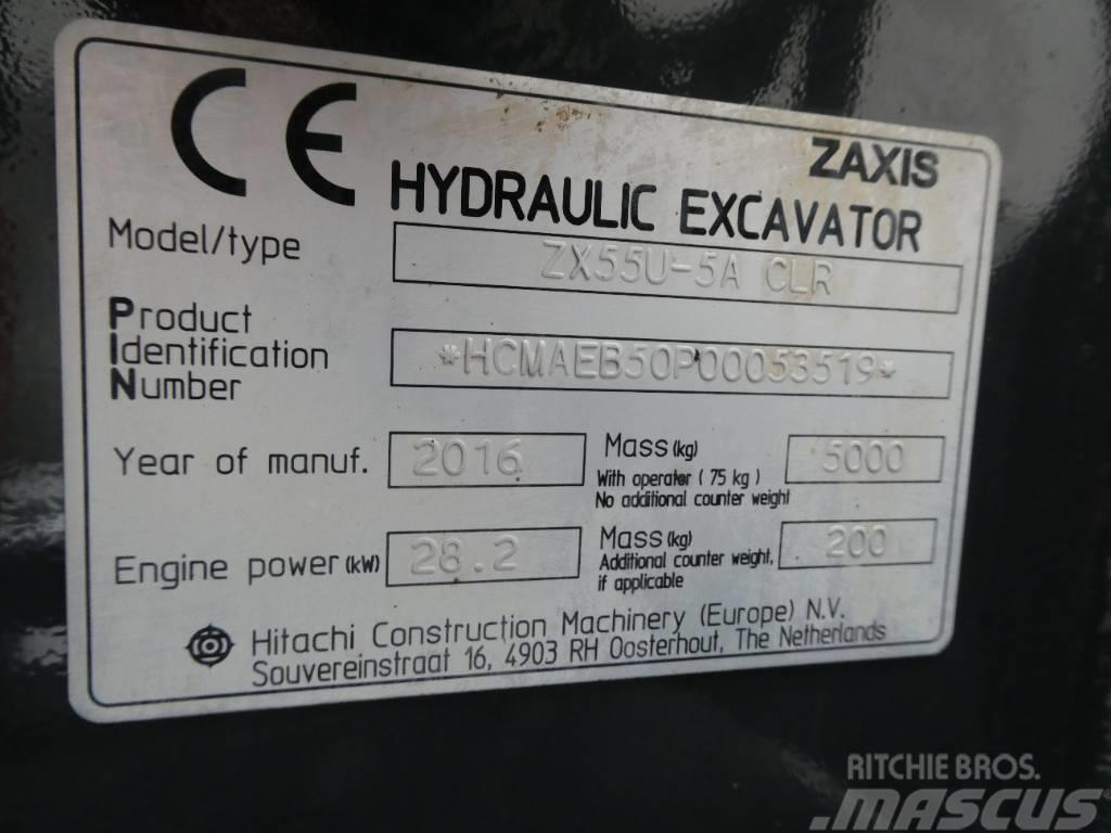 Hitachi ZX 55 U-5 A CLR Minigrävare < 7t