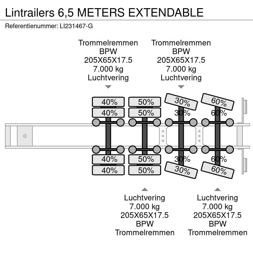 Lintrailers 6,5 METERS EXTENDABLE Låg lastande semi trailer