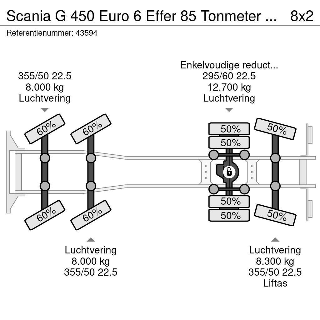 Scania G 450 Euro 6 Effer 85 Tonmeter laadkraan Allterrängkranar