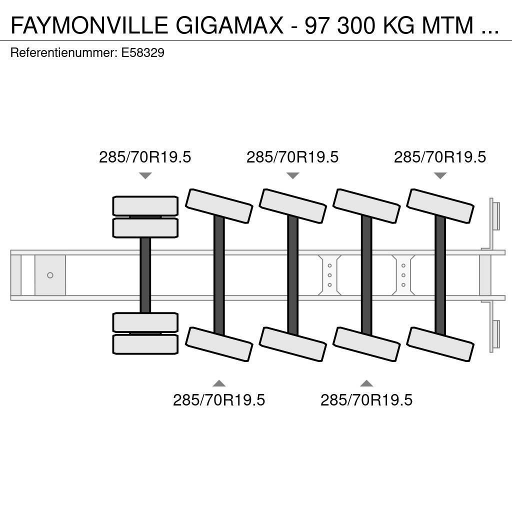 Faymonville GIGAMAX - 97 300 KG MTM -23m - HYDR. STEERING Låg lastande semi trailer
