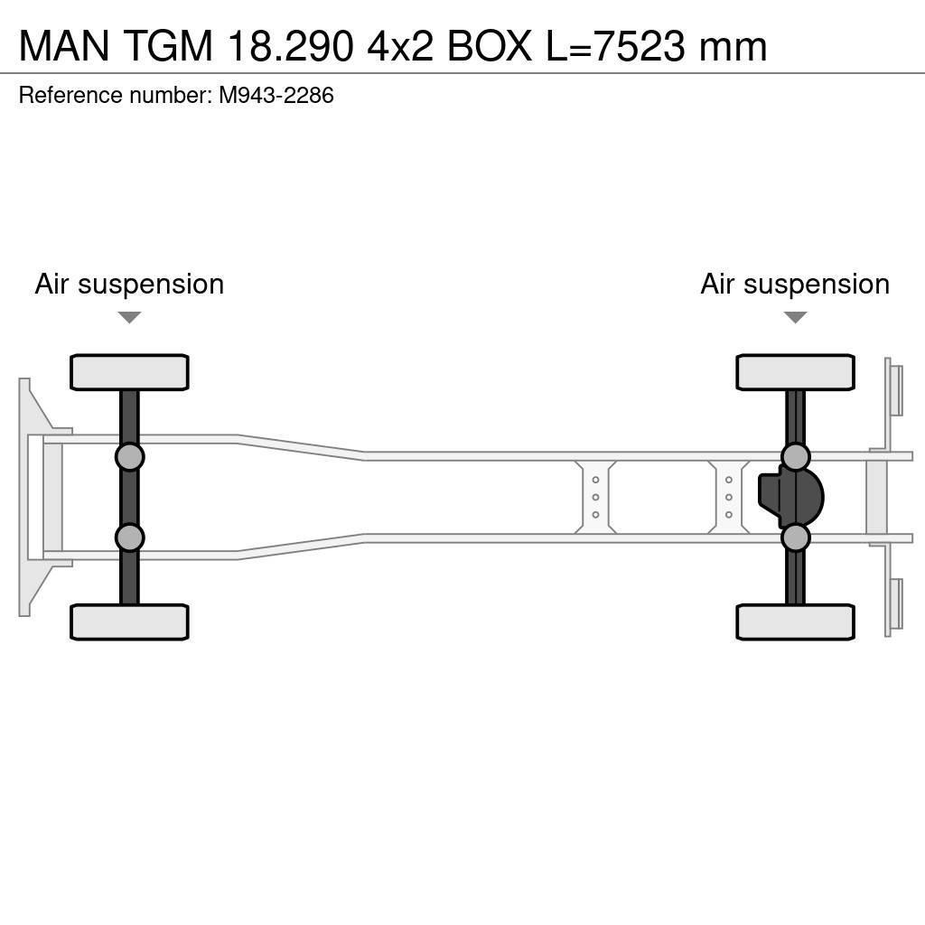 MAN TGM 18.290 4x2 BOX L=7523 mm Skåpbilar