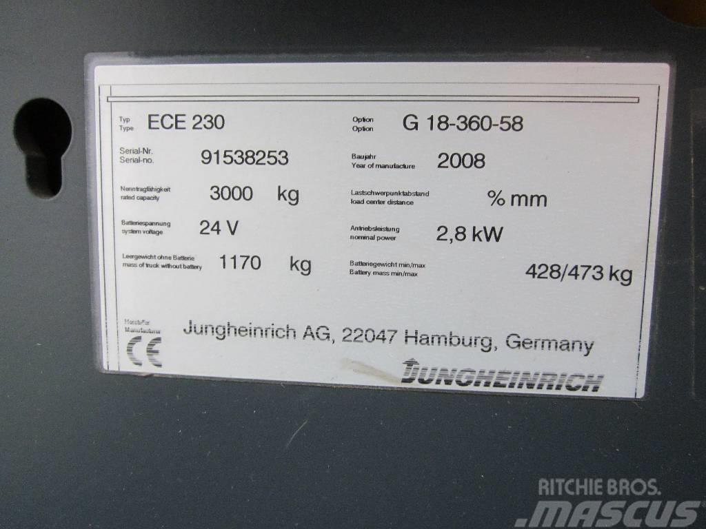 Jungheinrich ECE230 Elmotviktstruckar