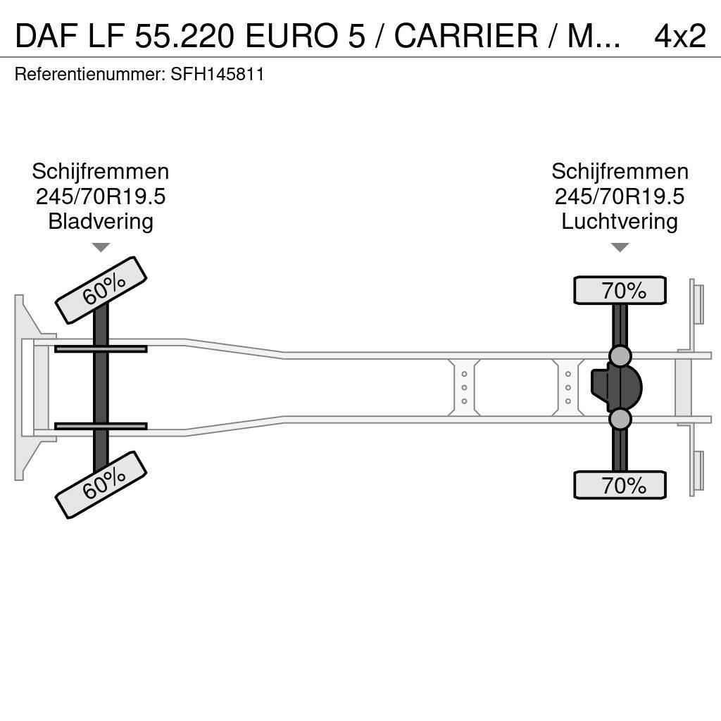 DAF LF 55.220 EURO 5 / CARRIER / MULTITEMPERATUUR / DH Skåpbilar Kyl/Frys/Värme