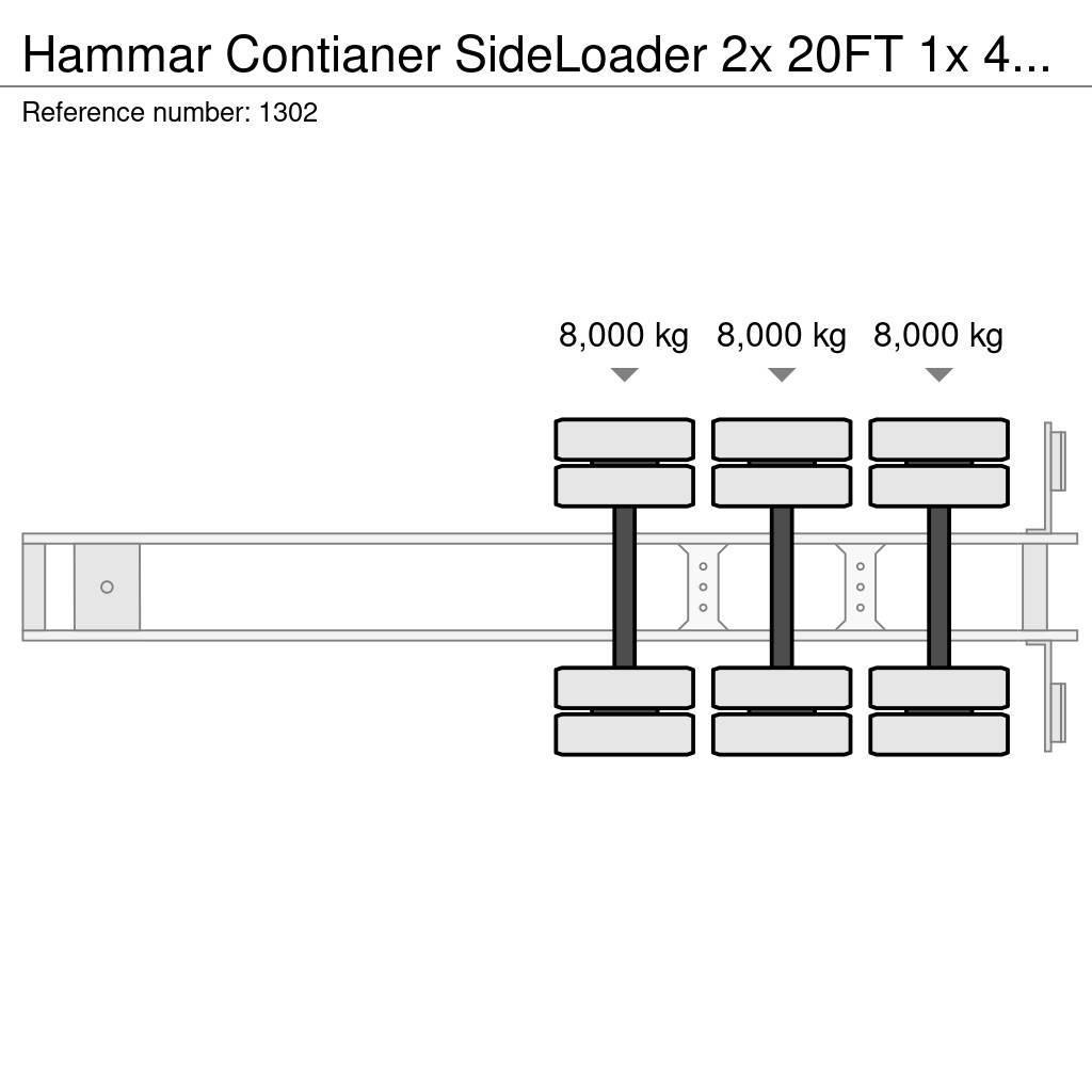 Hammar Contianer SideLoader 2x 20FT 1x 40FT Containertrailer