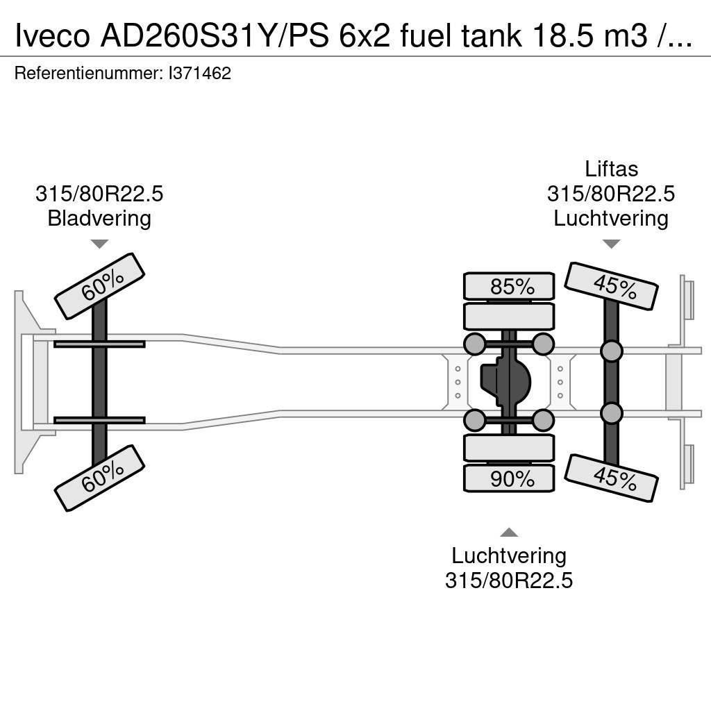 Iveco AD260S31Y/PS 6x2 fuel tank 18.5 m3 / 5 comp Tankbilar