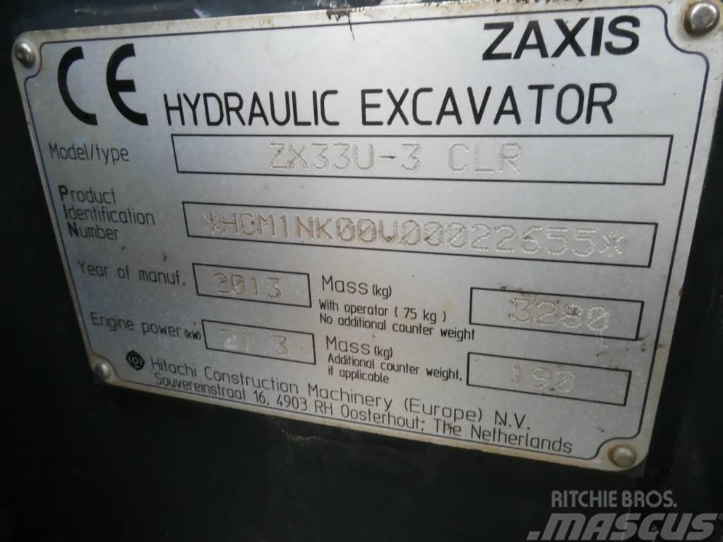 Hitachi ZX 33 U CLR Minigrävare < 7t