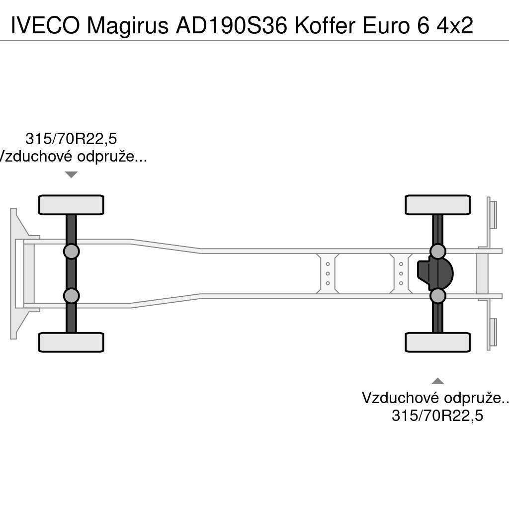 Iveco Magirus AD190S36 Koffer Euro 6 4x2 Skåpbilar