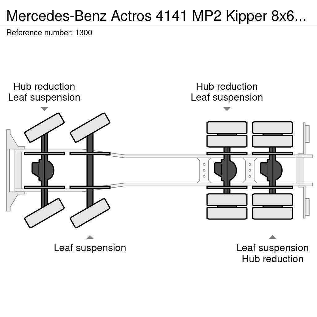 Mercedes-Benz Actros 4141 MP2 Kipper 8x6 V6 Manuel Gearbox Full Tippbilar