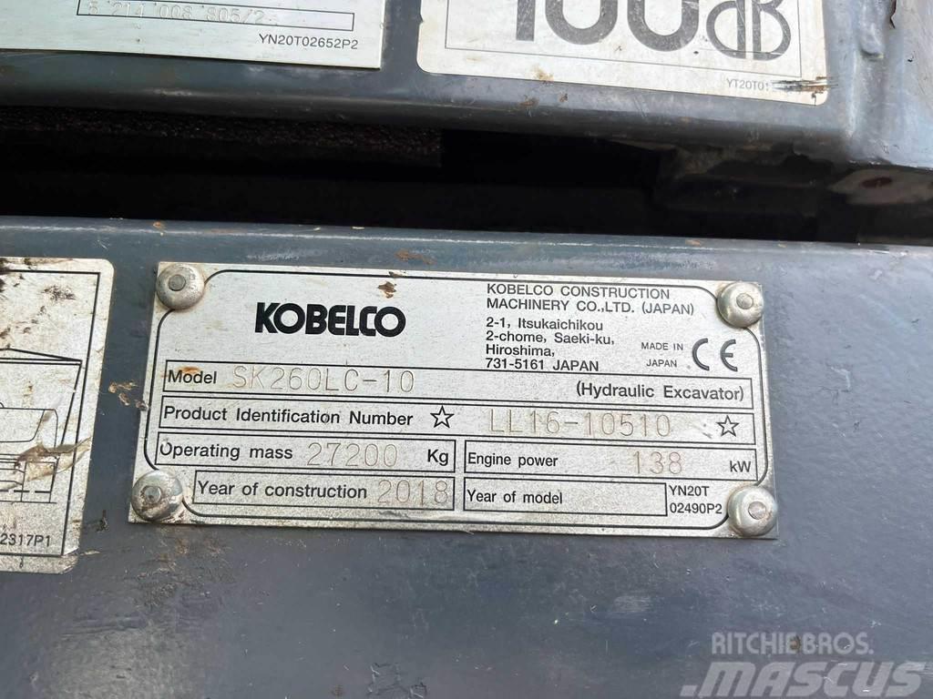 Kobelco SK 260 LC-10 2 BUCKETS / AC / CENTRAL LUBRICATION Bandgrävare