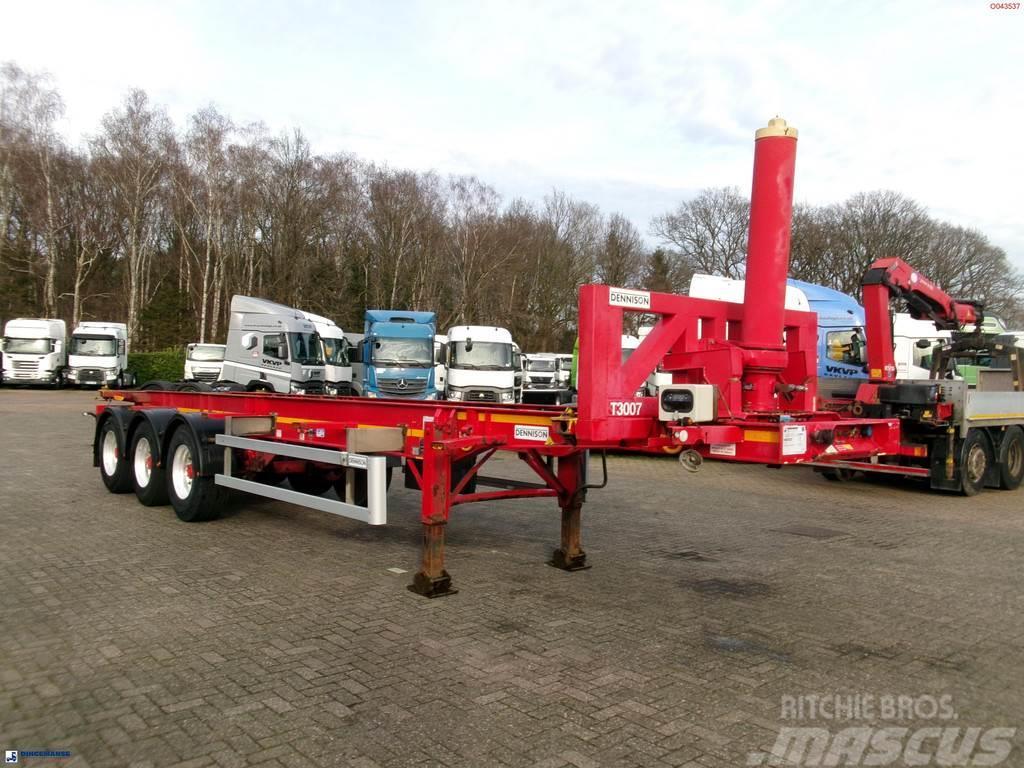 Dennison 3-axle tipping container trailer 30 ft. Tipptrailer