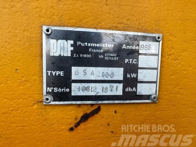 Putzmeister BSA 2100 /160 KW ELEKTRIC Lastbilar med betongpump