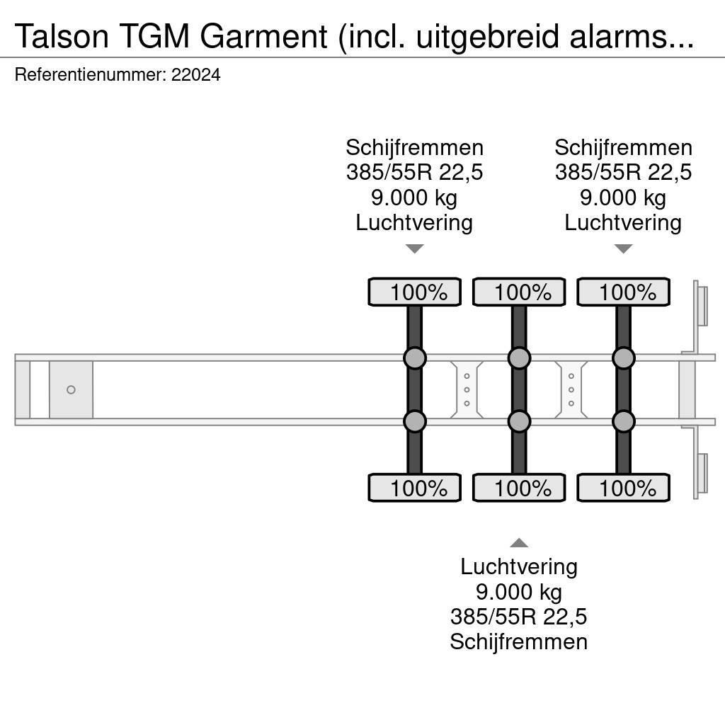 Talson TGM Garment (incl. uitgebreid alarmsysteem) Skåptrailer