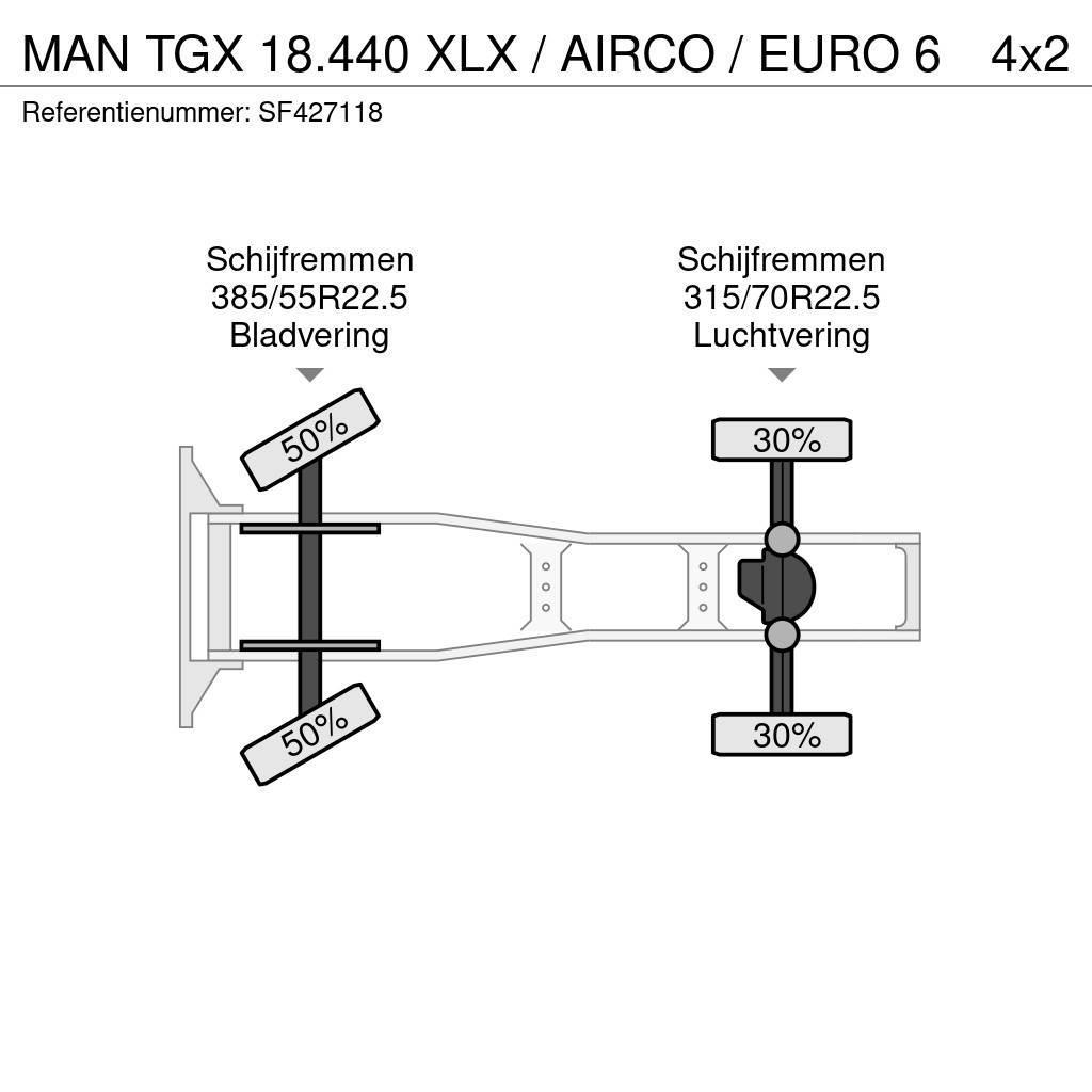 MAN TGX 18.440 XLX / AIRCO / EURO 6 Dragbilar