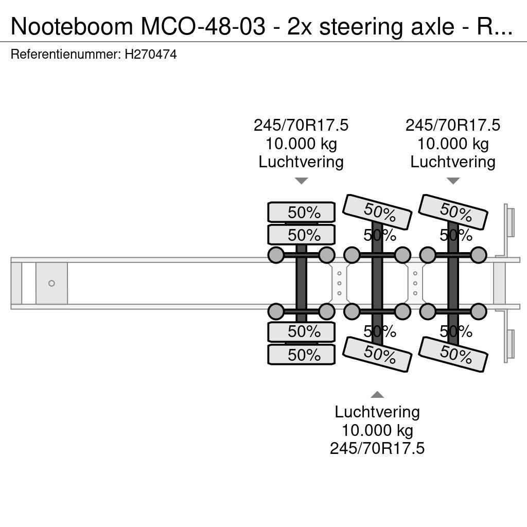 Nooteboom MCO-48-03 - 2x steering axle - Ramps - SAF Axle - Låg lastande semi trailer