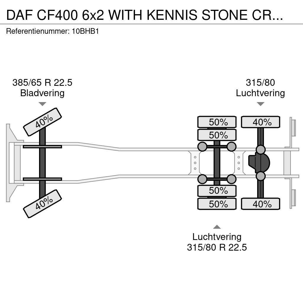 DAF CF400 6x2 WITH KENNIS STONE CRANE EURO 6 Allterrängkranar