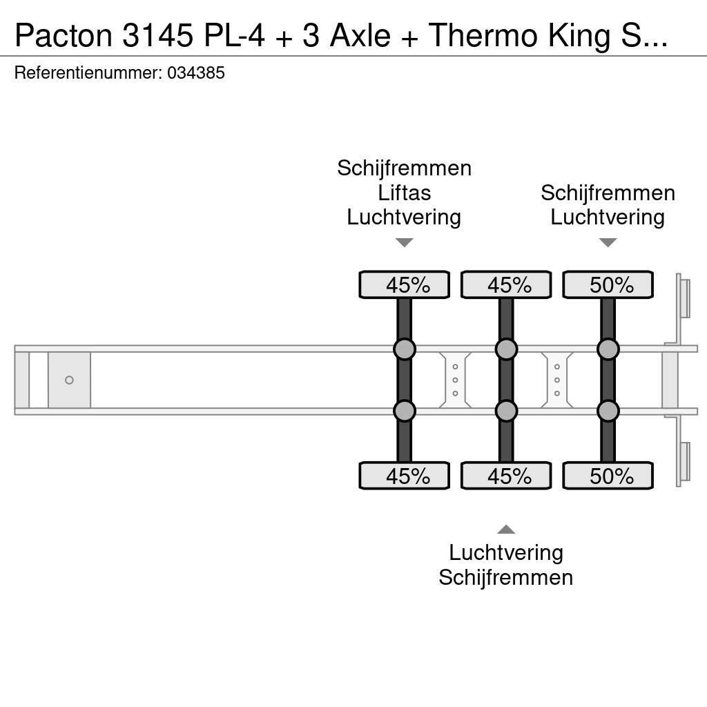 Pacton 3145 PL-4 + 3 Axle + Thermo King SMX SR Skåptrailer Kyl/Frys/Värme